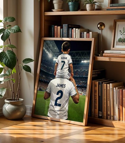 image of a real madrid portrait son and dad custom names